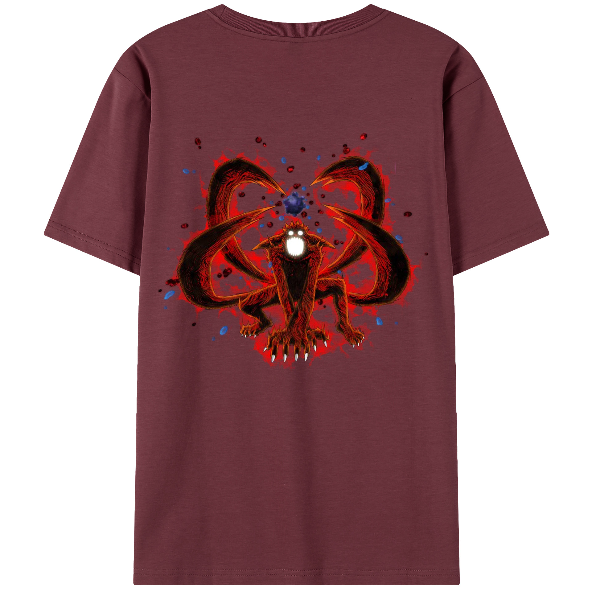 （画像用） NARUTO -ナルト- うずまき ナルト Uzumaki Naruto 綿100％半袖Tシャツ（背面プリント）